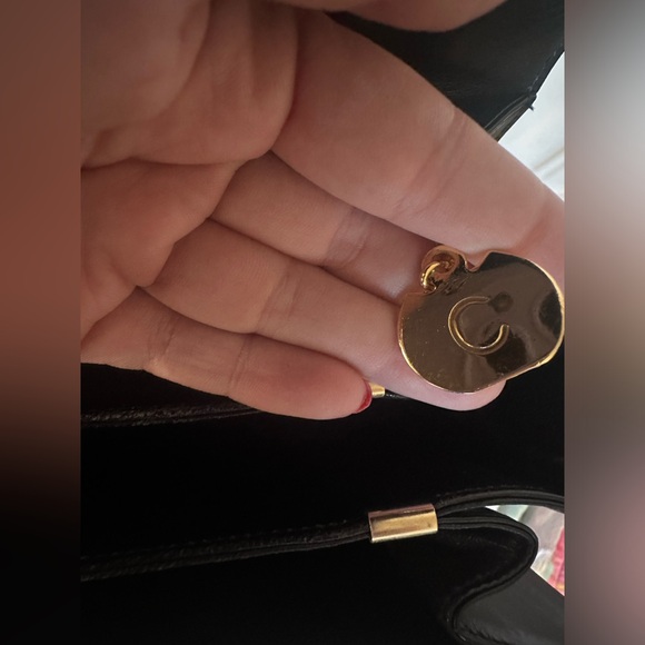 Authentic Celine Paris Black Leather Horse and Carriage Gold Flap Bag with scarf - Picture 13 of 15